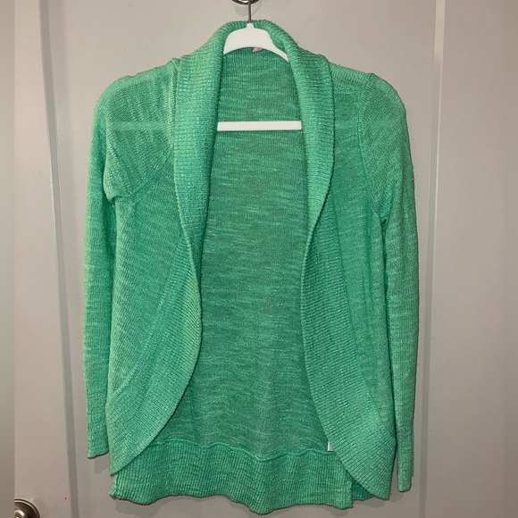 Lilly Pulitzer Green Loose Knit Cardigan - Picture 1 of 5
